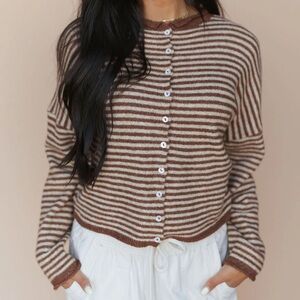 Things Between striped cardigan sweater